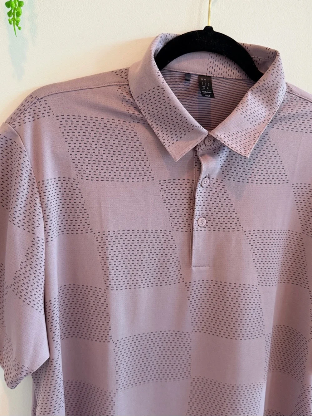 adidas Lavender Short-Sleeve Performance Polo